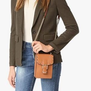 Rebecca Minkoff Biker Crossbody Phone Bag Tan